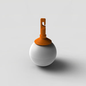 Hook On High Mileage Rolling Ball Tip, Orange Stem