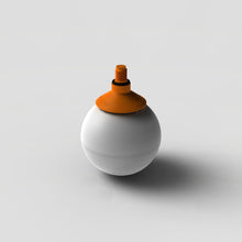 Load image into Gallery viewer, 8mm Threaded High Mileage Rolling Ball Tip, Orange Stem