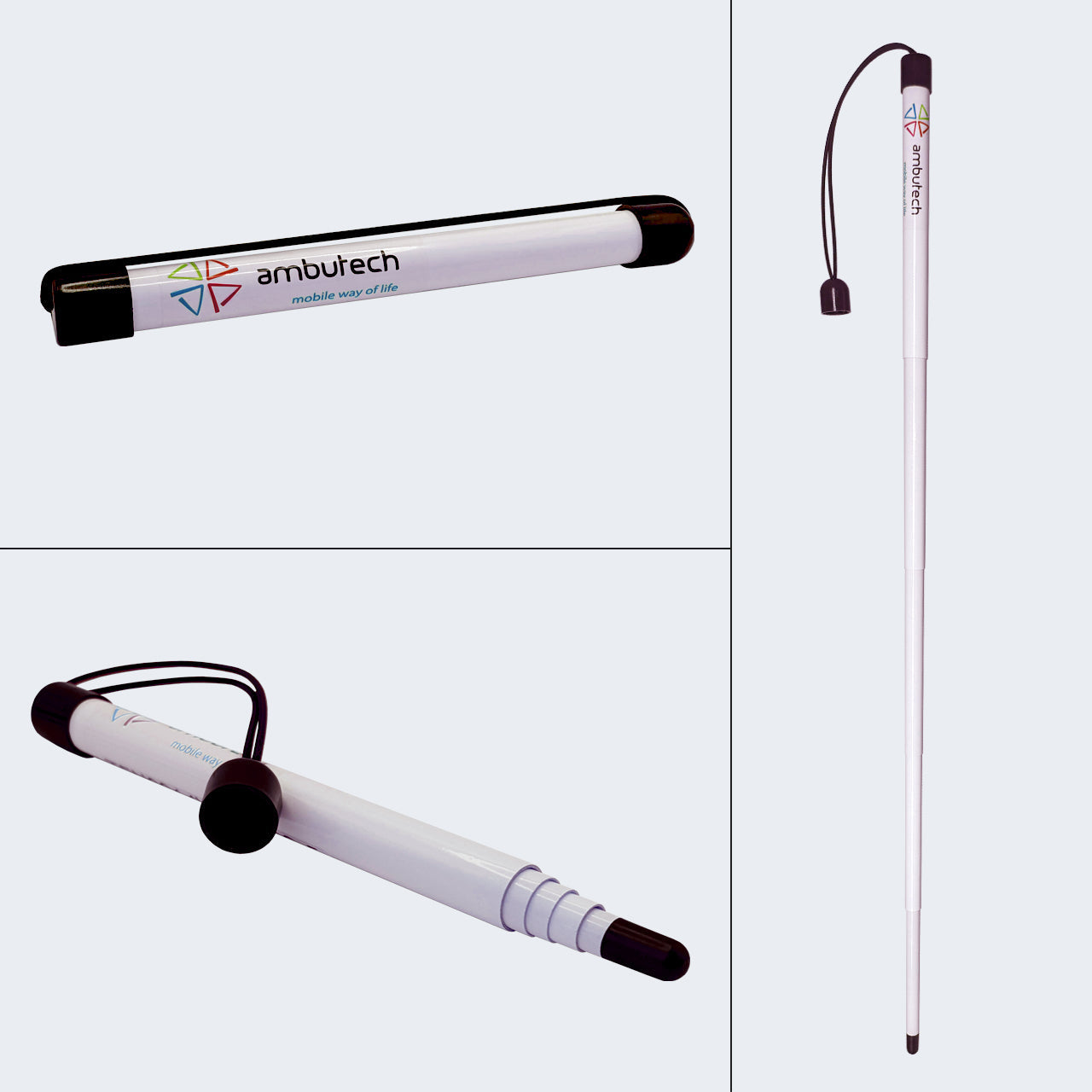 Telescopic Fiberglass Identification Cane - No Grip